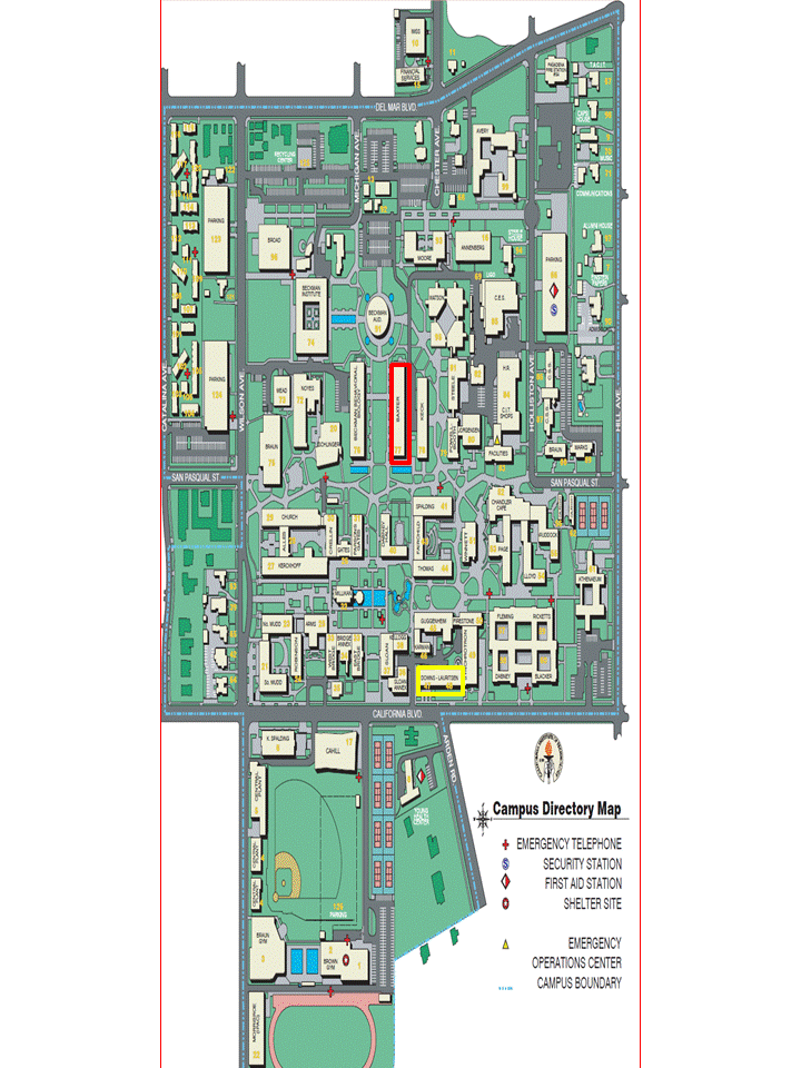 Map of the Caltech campus