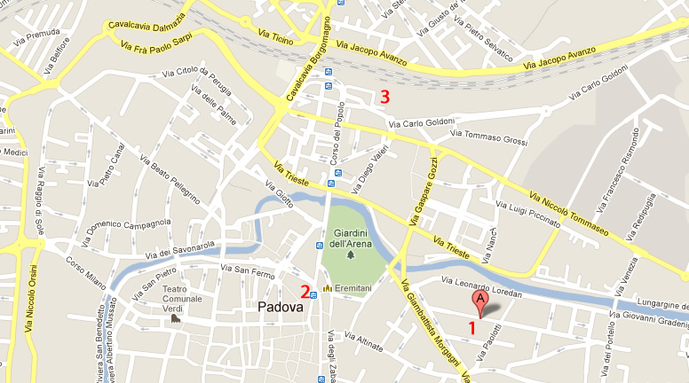 Map of Padua