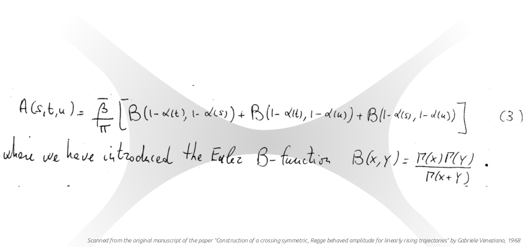 Formula of the Veneziano amplitude