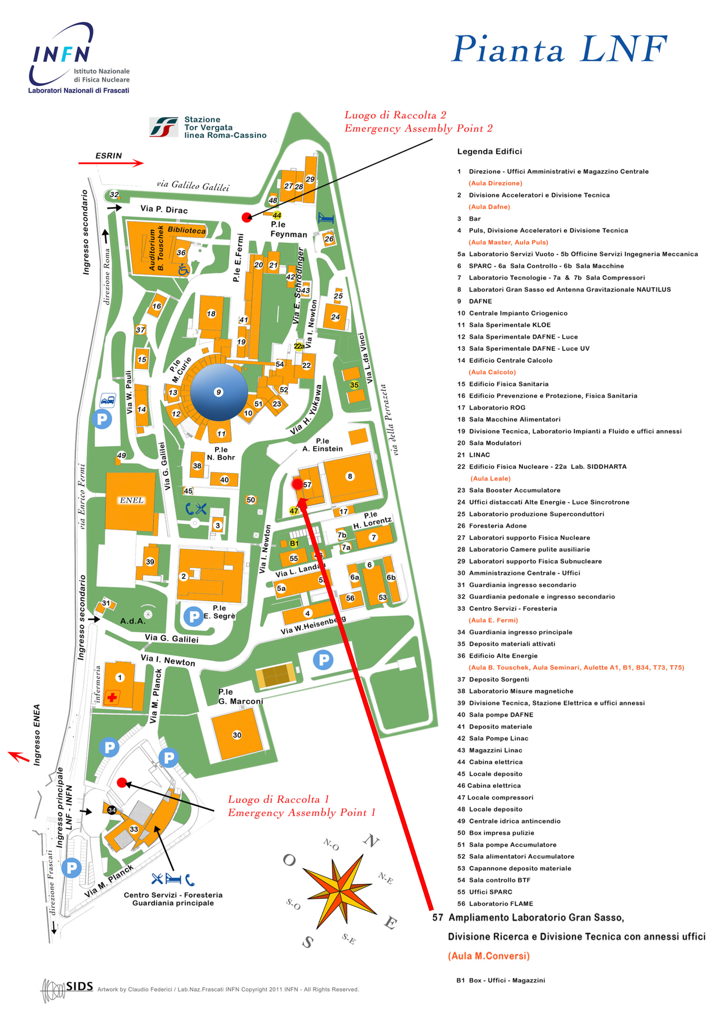 la mappa dei Laboratori